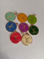 Lot of 8 ZIPPER PULL Gold  tone Enamel Large 25mm Lv picture