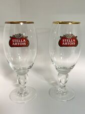 Stella Artois Belgian Beer Glasses with Gold Rim, 40cl, Set of 2 picture