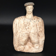Ancient Bactria-Margiana Bactrian Seated Stone Idol of Goddess from Central Asia picture