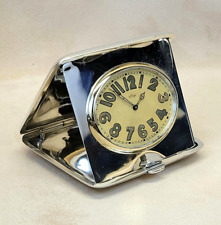 SALE 1925 Theodore B. Starr, Inc NYC Sterling Silver Cased Swiss Travel Clock picture