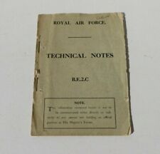 WW1 RAF Royal Air Force Technical Note Manual Book B.E.2.C BE2C Airplane Biplane picture