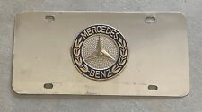RARE Mercedes Benz License Plate Booster Vintage Front Gold symbol Dealership picture
