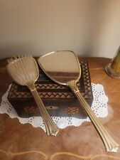 Vintage Victorian Style Hand Mirror & Brush  picture