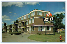 Sudbury Ontario Canada Postcard Greetings from Four Sisters Motel c1960's picture