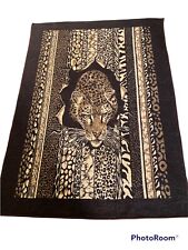 SAN MARCOS Throw LEOPARD CHEETAH Blanket High pile Double Sided Brown 60x80 picture