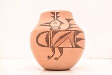 Antique Hopi Pictorial Bird Tewa Vase Pot Jug Native American Pueblo Pottery VTG picture