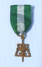 Vintage Boy Scout BSA Scoutmaster 10k Gold Key Medal Award on Ribbon picture