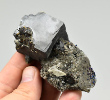 Galena with Calcite and Chalcopyrite - Buick Mine, Iron Co., Missouri picture