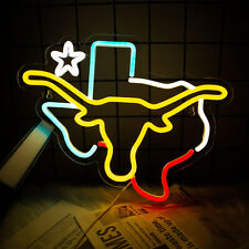 Bull Skull Neon Light Texas LED Neon Sign, Cowboy Neon Sign for Wall Decor picture