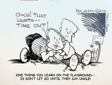 Bill Landis Original Cartoon Art The Villages Daily Sun 2006 Playground picture