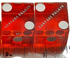 Casino Dice Caesar's Palace Las Vegas Pair(2-Dice) in Tube 19mm Matching Numbers picture