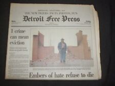1996 MAR 29 DETROIT FREE PRESS NEWSPAPER - EMBERS OF HATE REFUSE TO DIE- NP 7630 picture
