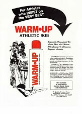 Vtg Print Ad 1980s Warm UP Athletic Rub Whittier CA Medicine Sports Football 3 picture
