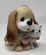 Precious Moments I’m All Ears For You Cat Dog Porcelain Figurine 2.5” Kitty Pup picture