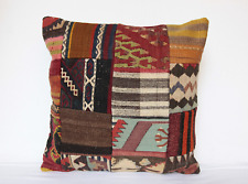 20x20 patchwork kilim pillow,Bohemian pillow,Vintage Kilim pillow,sitting pillow picture