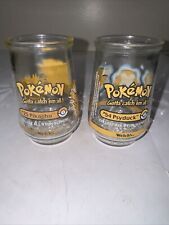 Vintage 1998 Welch’s #25 Pikachu And #54 Psyduck Pokemon Jars picture