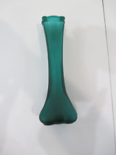 VINTAGE  GREEN FROSTED GLASS VASE picture