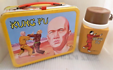 ~RARE 1974 Kung Fu Karate Metal Lunch Box & Thermos Lunchbox Set David Carradine picture