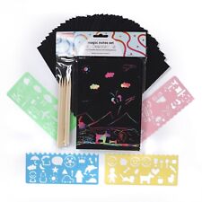 Incraftables Rainbow Scratch Paper Set. Magic Notes Kit 30pcs Scratch Paper picture