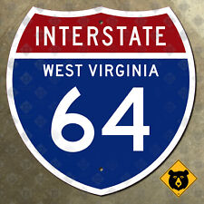 West Virginia Interstate route 64 highway marker road sign 1957 Charleston 12x12 picture
