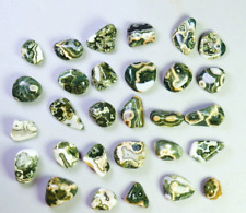 29pcs Natural Ocean Jasper Quartz Crystal Agate Round Pendant Jasper Reiki Stone picture