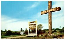 THE OLD RUGGED CROSS AT HOME OF REV GEO BENNARD,REED CITY,MICHIGAN.VTG PC*A14 picture