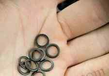 2 kg Loose Chainmail washer- Blackened Solid Mild Steel Flat Rings 18 Gauge-6mm picture