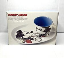 New Disney Store 4 Pc Snack Set Mickey & Friends 2 Snack Plates, 2 Soup Mugs picture